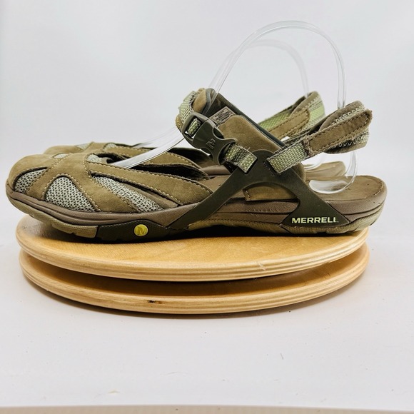 Merrell Shoes - Merrell Azura Wrap Sandals Shoes Womens 10 Brown Green Hiking Comfort